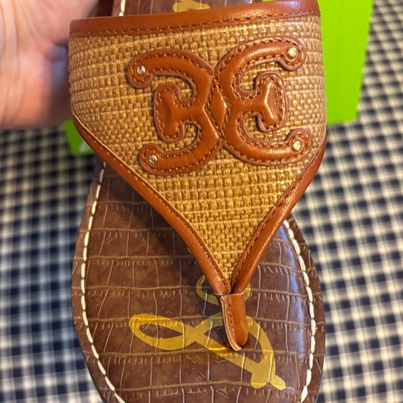 Sam Edelman Ruth Wedge Tan and Brown Slide Sandals - Picture 4 of 10